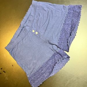 Aerie XS Blue Lace Trimmed Shorts